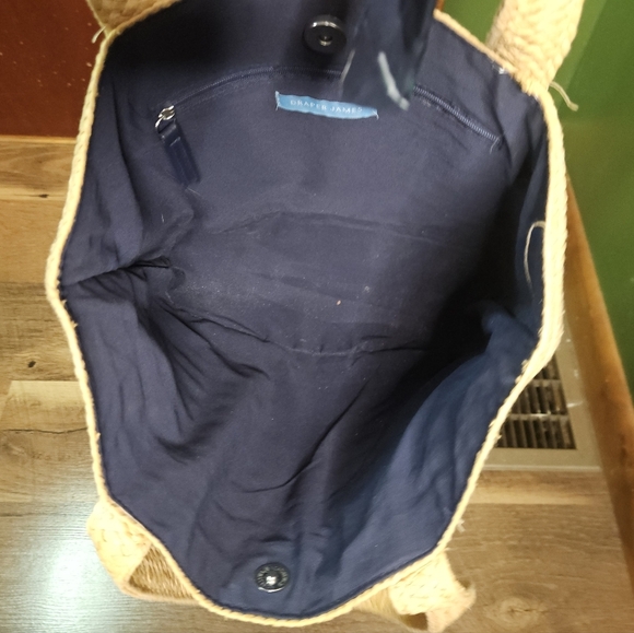 Draper James Natural Straw Tote with scarf - Picture 7 of 7